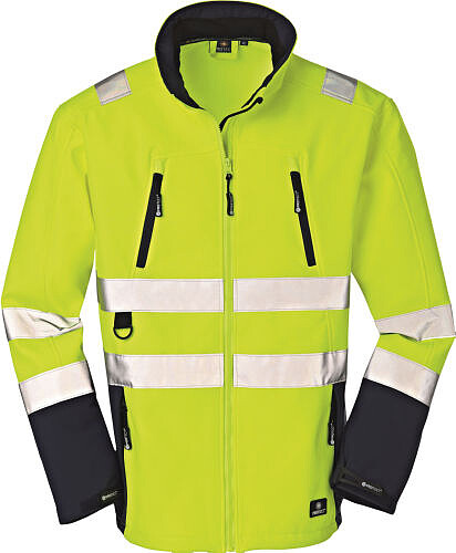 Warnschutz-Softshelljacke PITTSBURGH, warngelb/navy 