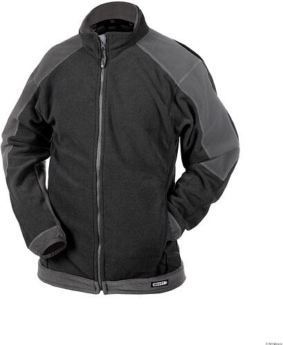 DASSY® Fleecejacke Kazan, schwarz/zementgrau 