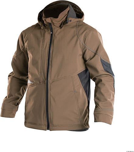 DASSY® Softshelljacke Gravity, lehmbraun/anthrazitgrau 