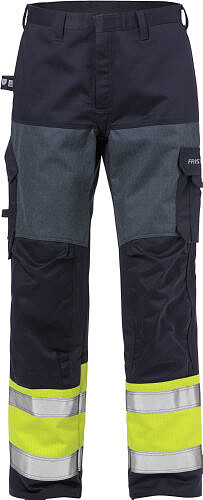 Flame High Vis Hose 2587 FLAM, warngelb/marine 