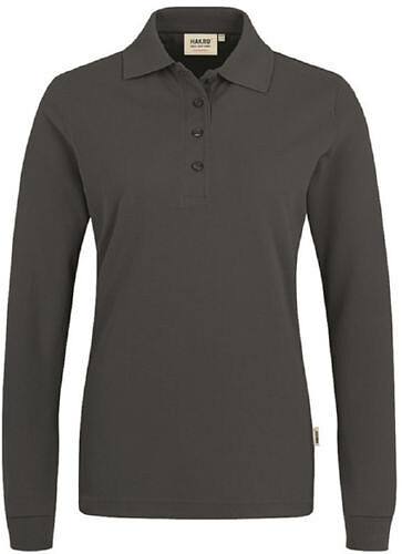 Damen Longsleeve-Poloshirt Mikralinar® 215, anthrazit 