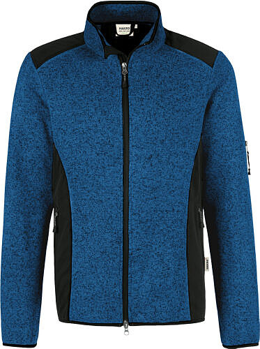 Strickfleecejacke Dawson 836, royalblau meliert 