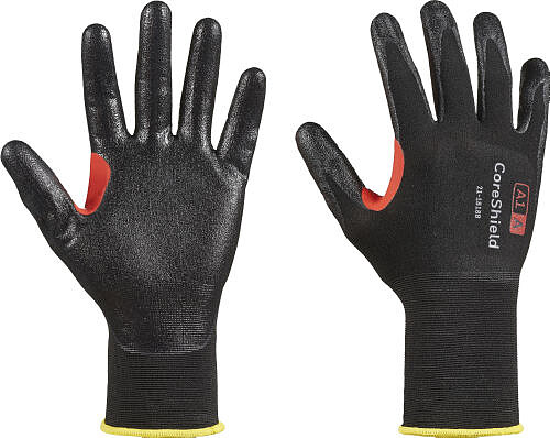 Mechanikschutzhandschuh CoreShield™ 18G BLACK NIT A1/A 