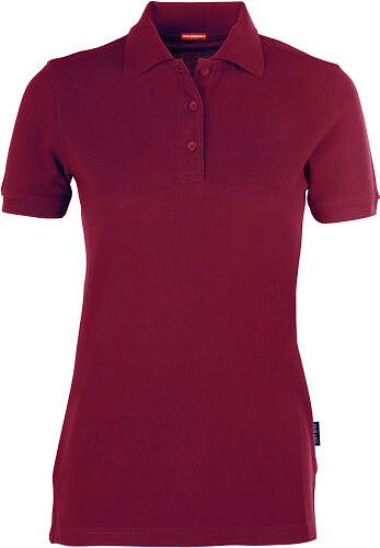 Damen Heavy Performance Poloshirt, bordeaux/burgundy 