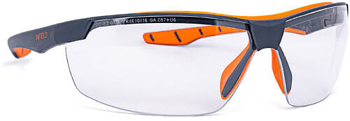 Schutzbrille FLEXOR PLUS, PC, klar, AF, AS, grau/türkis 