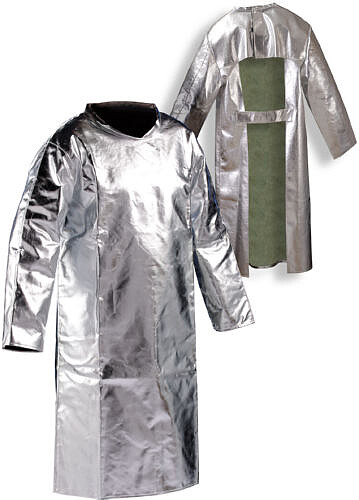 Hitzeschutzfrontalschutzmantel, 260 g/m², 120 cm, silber 