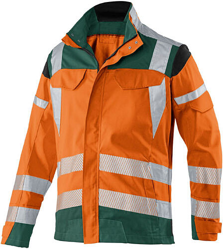 KÜBLER REFLECTIQ Warnschutz-Jacke PSA 2, warnorange/moosgrün 