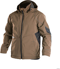 DASSY® Softshelljacke Gravity, lehmbraun/​anthrazitgrau