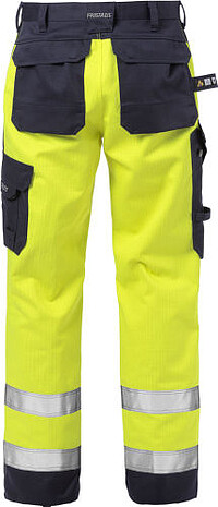 Flame High Vis Hose 2585 FLAM, warngelb/marine 
