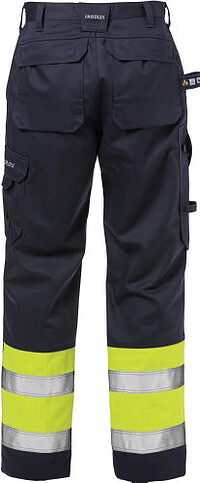 Flame High Vis Hose 2587 FLAM, warngelb/marine 