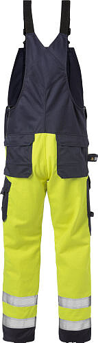 Flame High Vis Latzhose 1585 FLAM warngelb/marine 