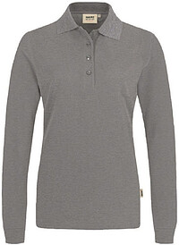 Damen Longsleeve-​Poloshirt Mikralinar® 215, grau meliert