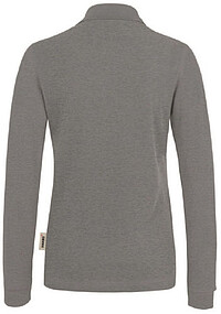 Damen Longsleeve-Poloshirt Mikralinar® 215, grau meliert 