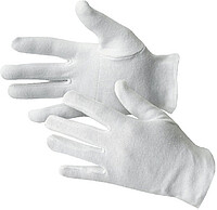 Baumwolltrikot-​Handschuhe schwer, verstärkt, weiß