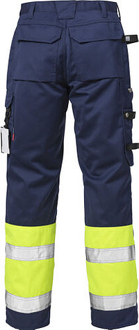 Hi Vis Hose 2032 PLU, warngelb/marine 