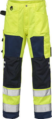 Hi-​Vis Warnschutz-​Bundhose 2026 PLU, warngelb/​marine