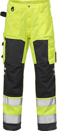Hi-​Vis Warnschutz-​Bundhose 2026 PLU, warngelb/​schwarz