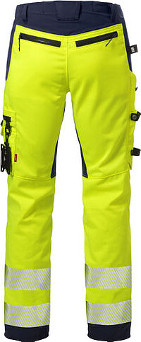 High Vis Handwerkerhose, Flexforce, warngelb/marine 