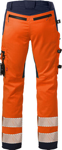 High Vis Handwerkerhose, Flexforce, warnorange/marine 