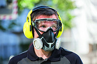 Vollsichtbrille ChemPro, PC - klar - schwarz/grau 