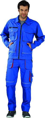 Basalt Bundjacke 2811, kornblau/rot 