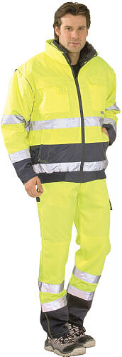 Warnschutz-Comfortjacke 2-farbig 2047, warngelb/marine 