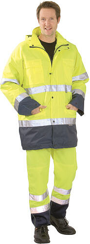 Warnschutz-Parka 2-farbig 2057, warngelb/marine 