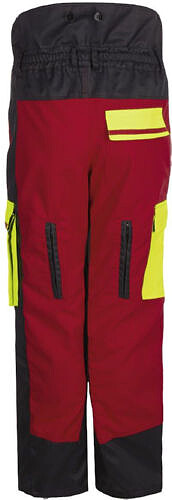 Forstschutz-Bundhose Forest Jack Red, rot/anthrazit/warngelb 
