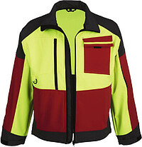 Softshell-​Jacke Forest Jack Red, warngelb/​rot/​grau