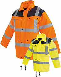 Warnschutz-Parka 3-2447WX, warngelb/blau 
