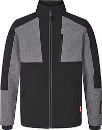 Apparel Colourblock Softshell, schwarz/​grau meliert